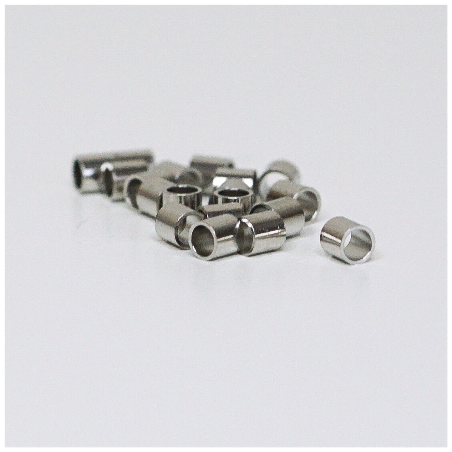 2mm Stainless Steel Loc Tubes - 20 Pieces