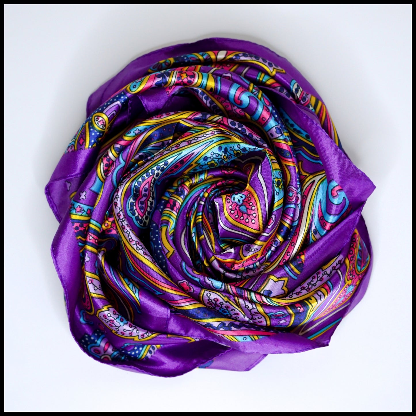 Paisley Print Satin Scarf - 1pc