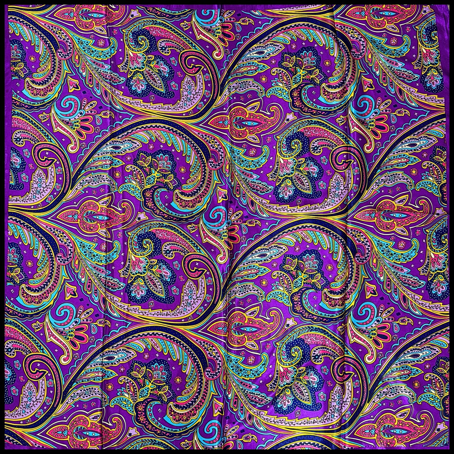 Paisley Print Satin Scarf - 1pc