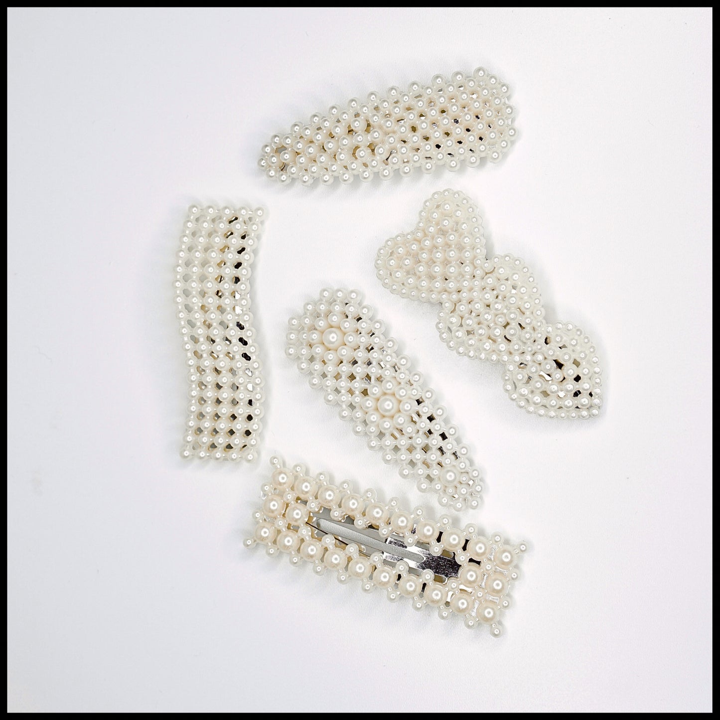 Faux Pearl 5pcs Hair Clips